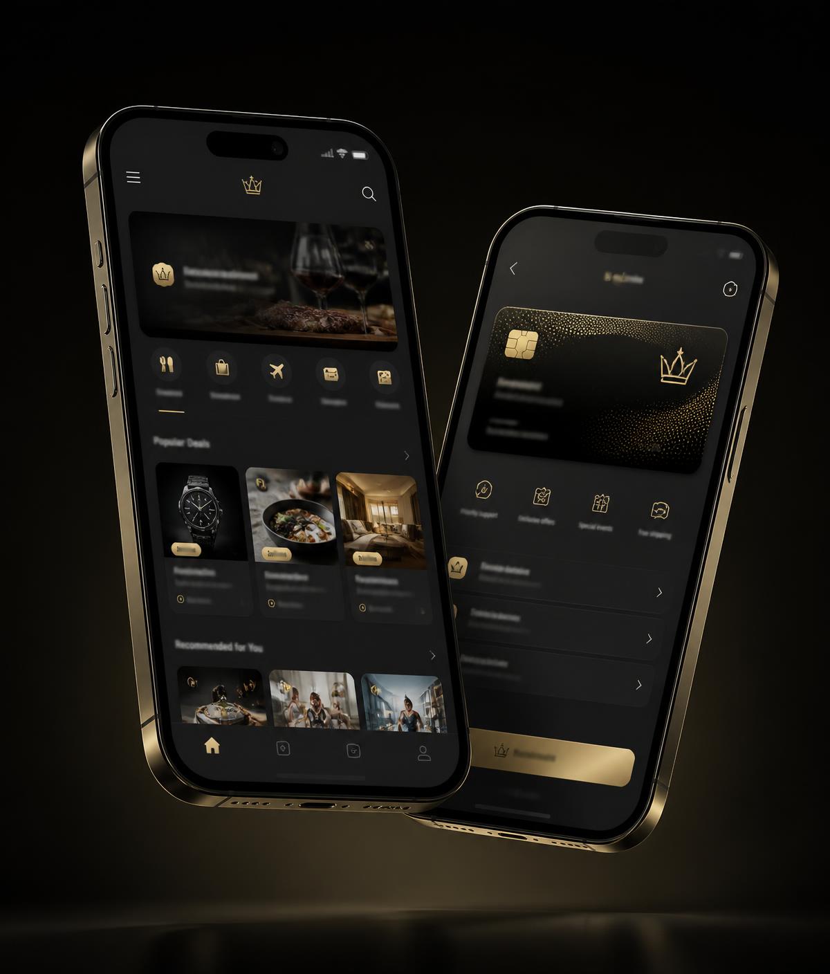 CBS membership app shown on two smartphones with deal listings and a digital membership card